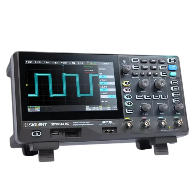 SDS824X HD عالية الوضوح 12Bit راسم الذبذبات للتخزين الرقمي 4-قناة 2G معدل أخذ العينات 70-200Mhz عرض النطاق الترددي