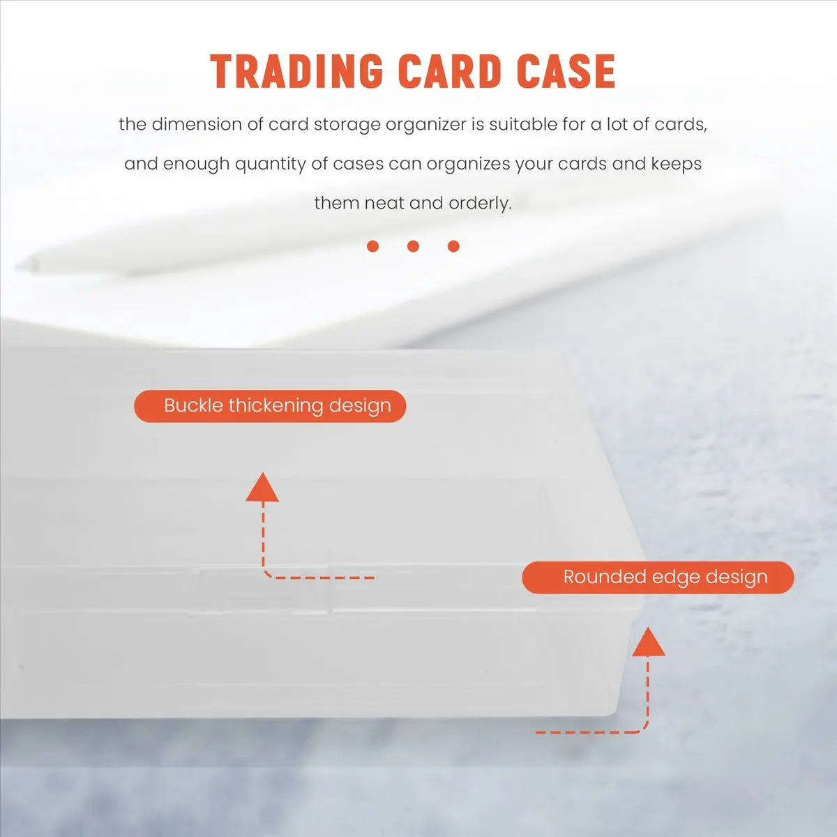 feelfeel 10Pcs Playing Card Box Trading Card Case Card Storage Organizer Clear Card Case Plastic Storage Box for Gaming Cards