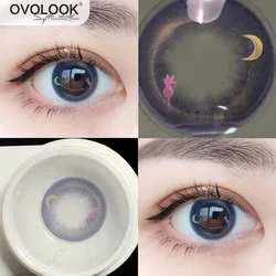 OVOLOOK-1 Pair/2pcs Lenses Natural Colored Lenses for Eyes Vision Correction Fairy Tale Comestic Prescription Contact Lenses