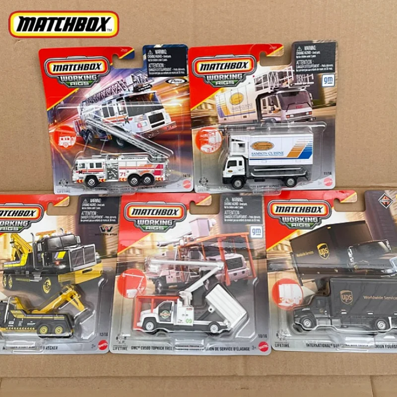 

Matchbox JCY27 Simulation Engineering Vehicle 1:64 Scale Die-Cast Model Cars Aerial Ladder Truck Collectible Alloy Car Models