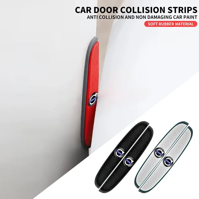 

4pcs Rubber Bumper Strip Car Door Anti-Collision Emblem Sticker for Volvo XC60 S90 XC90 S60 XC40 V60 V90 S40 Volvo EX30 C40 C70