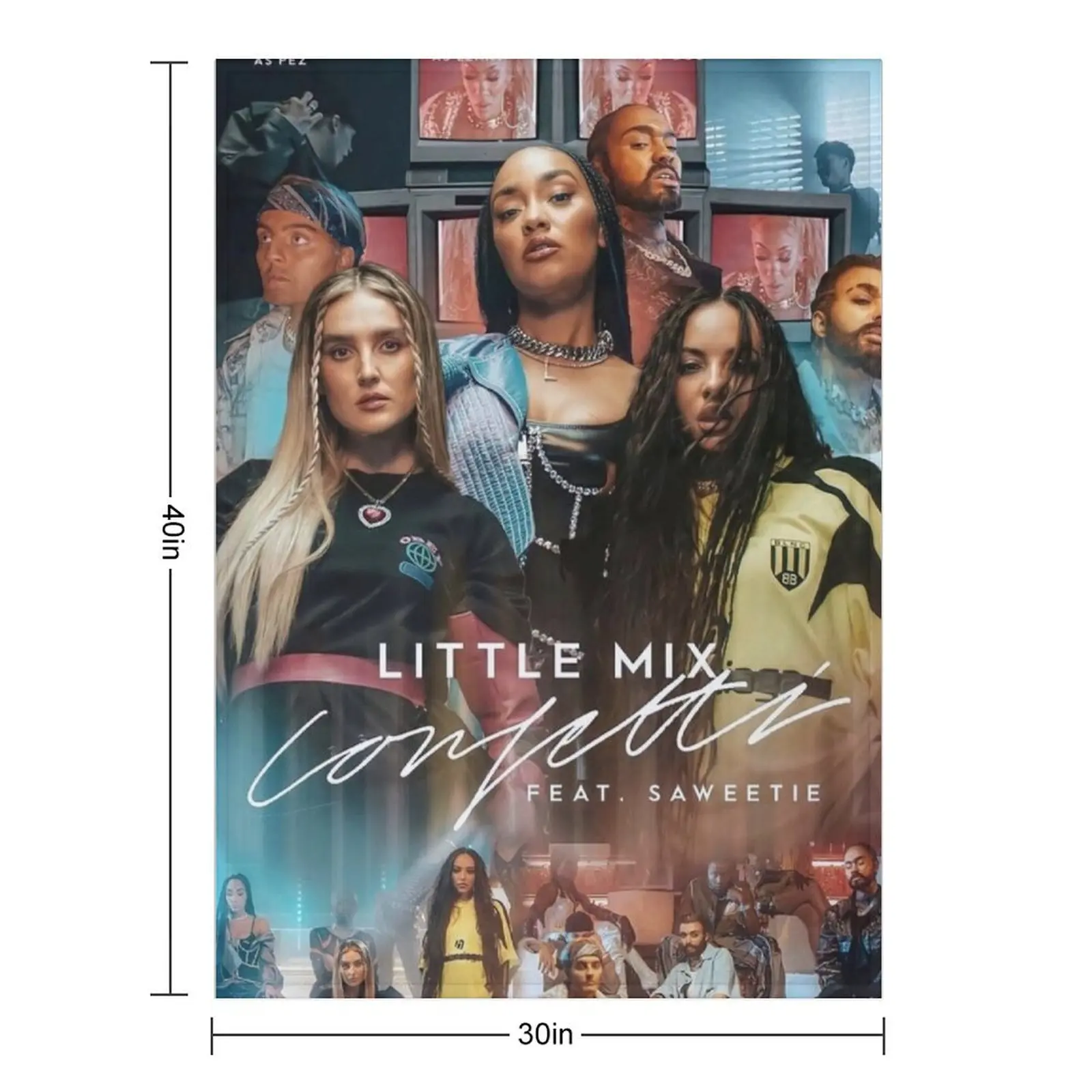 Little mix confetti music video Throw Blanket Quilt sofa bed Tourist Luxury Thicken Blankets