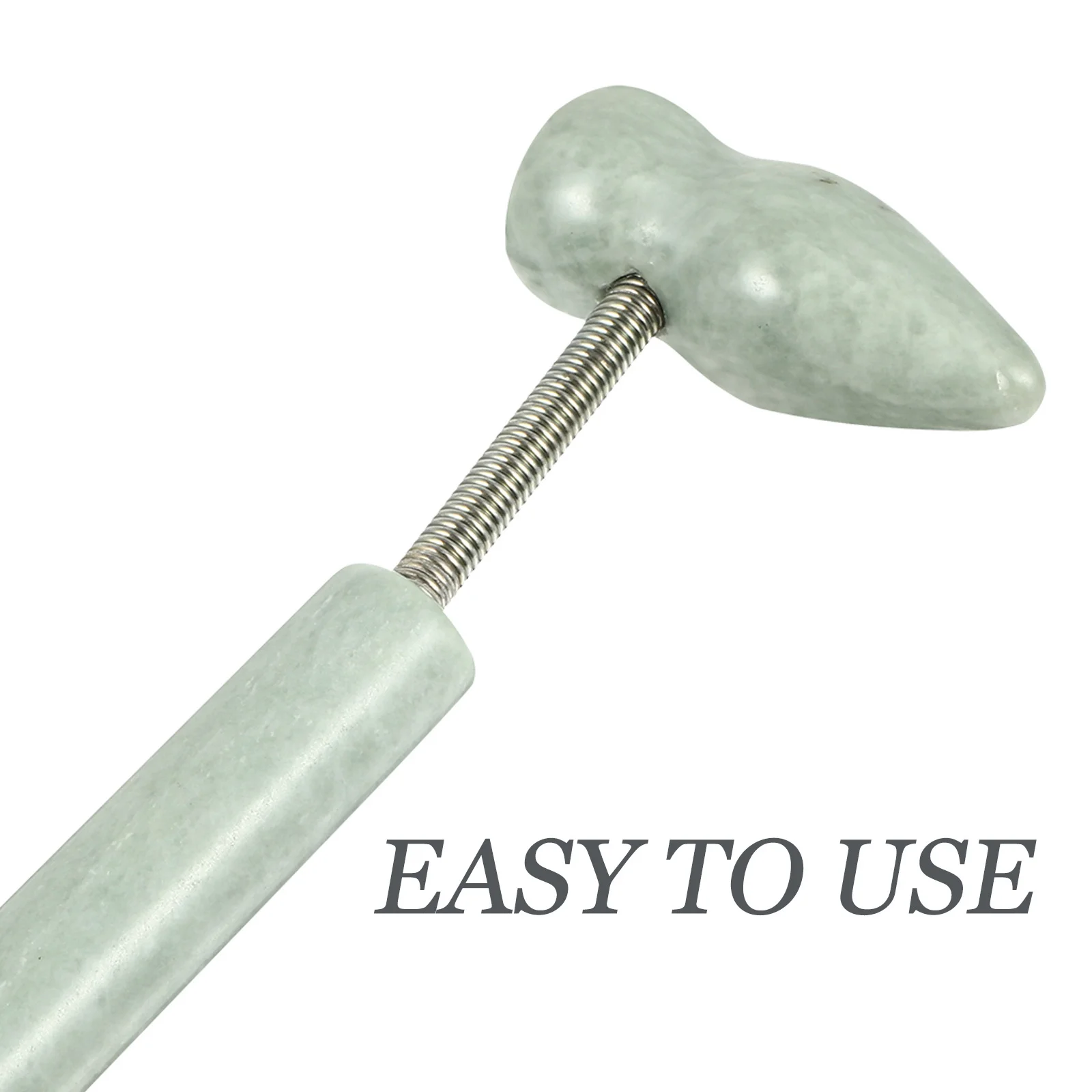 

1 шт., массажный молоток из натурального нефрита, конусообразный ударный массажер для облегчения меридиана, портативный ручной инструмент для фитнеса, легкий вес