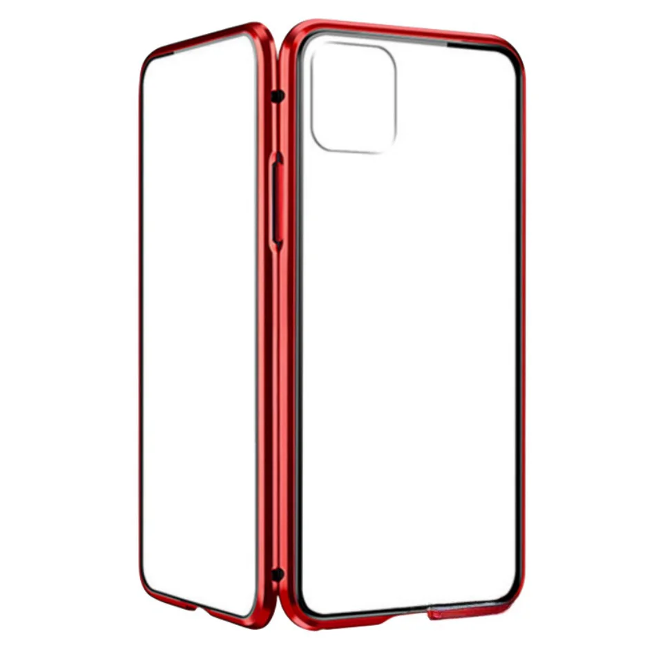 2-Sides Alloy Magnetic Phone Case For iPhone 15 14 Plus 13 12 11 Pro Max Full Cover 2pcs Set