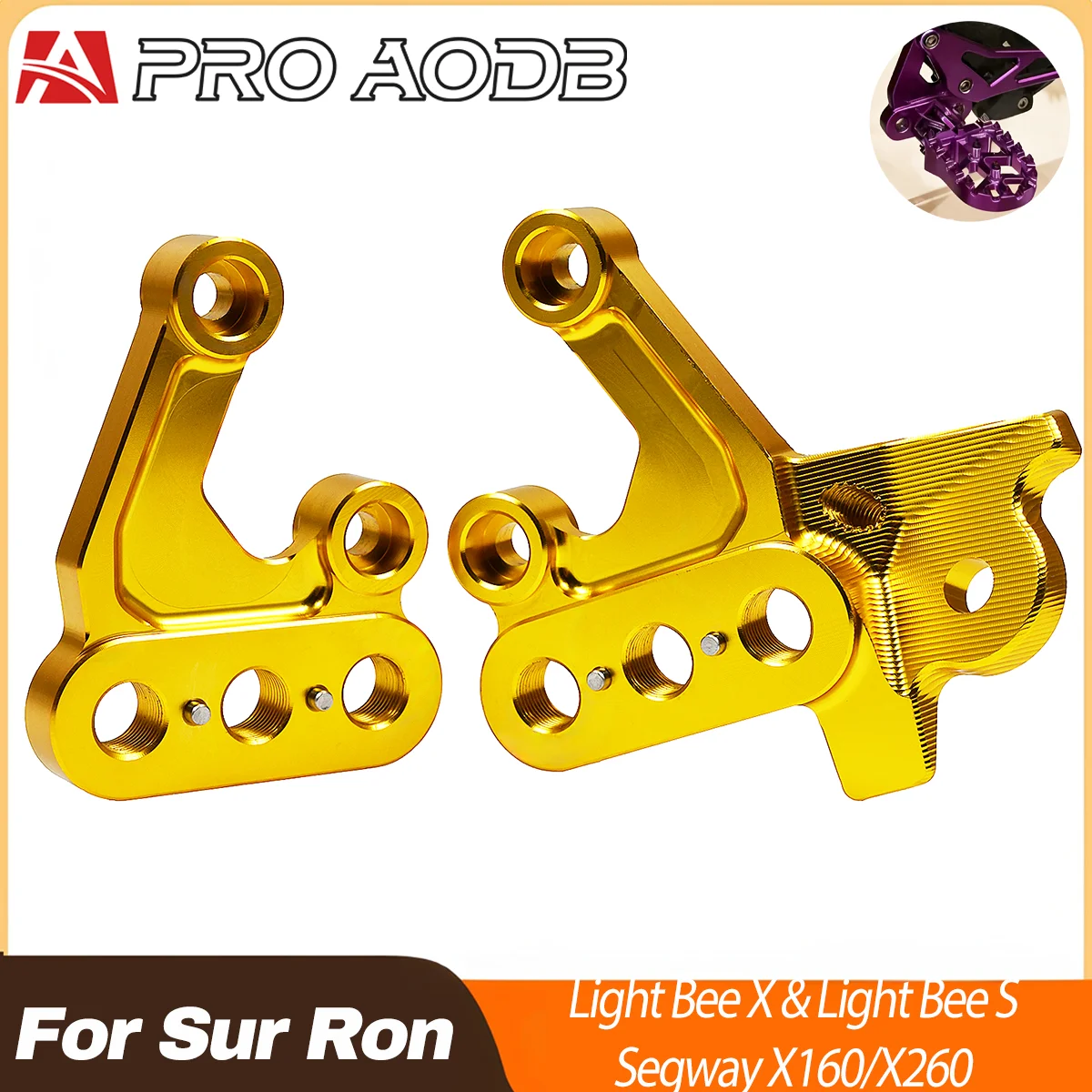 Motorcycle Modified CNC Foot Peg Mount Bracket Pedal Support For Sur‑Ron Light Bee S/X SegwayX160 Electric Dirt Bike Accessories