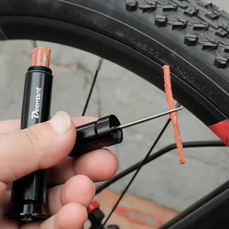 Bicycle Tubeless Tire Repair Tool Easy To Carry Tubeless Bike Tire Tool Mountain Bike Tire Repair Fork Bits With Handlebar Plugs