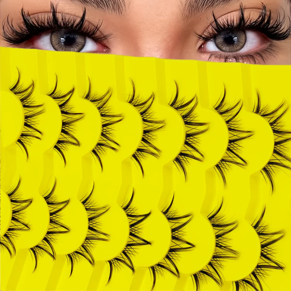 Eyelash Extension Anime Style - ขนตาปลอม 7 คู่ ดีไซน์ปลายแหลม ขนตาปลอมสไตล์อนิเมะ ขนตาปลอมแบบใส