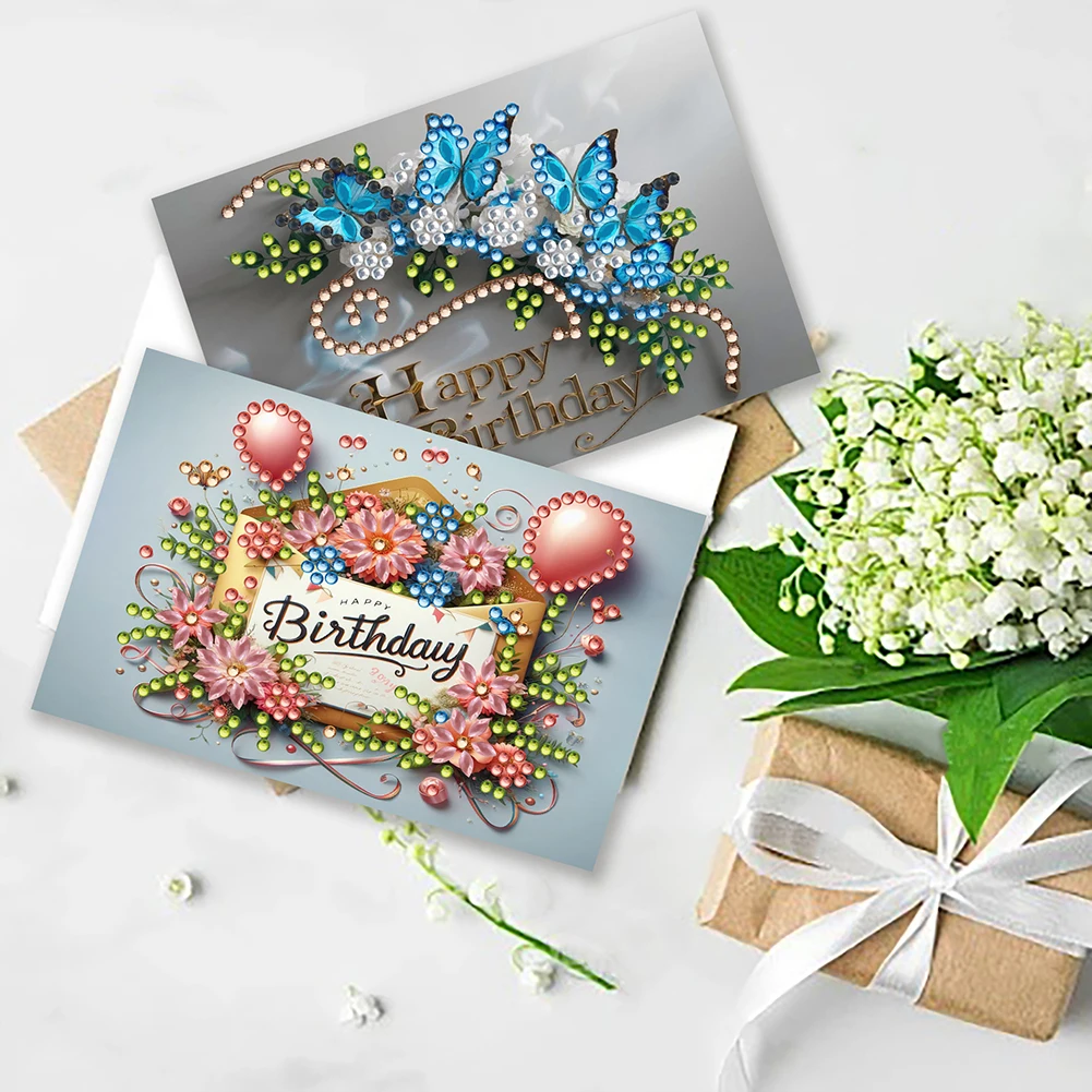 

10pcs DIY Diamond Painting Crystal Scratch Card Party Event Gift Card (Cat)