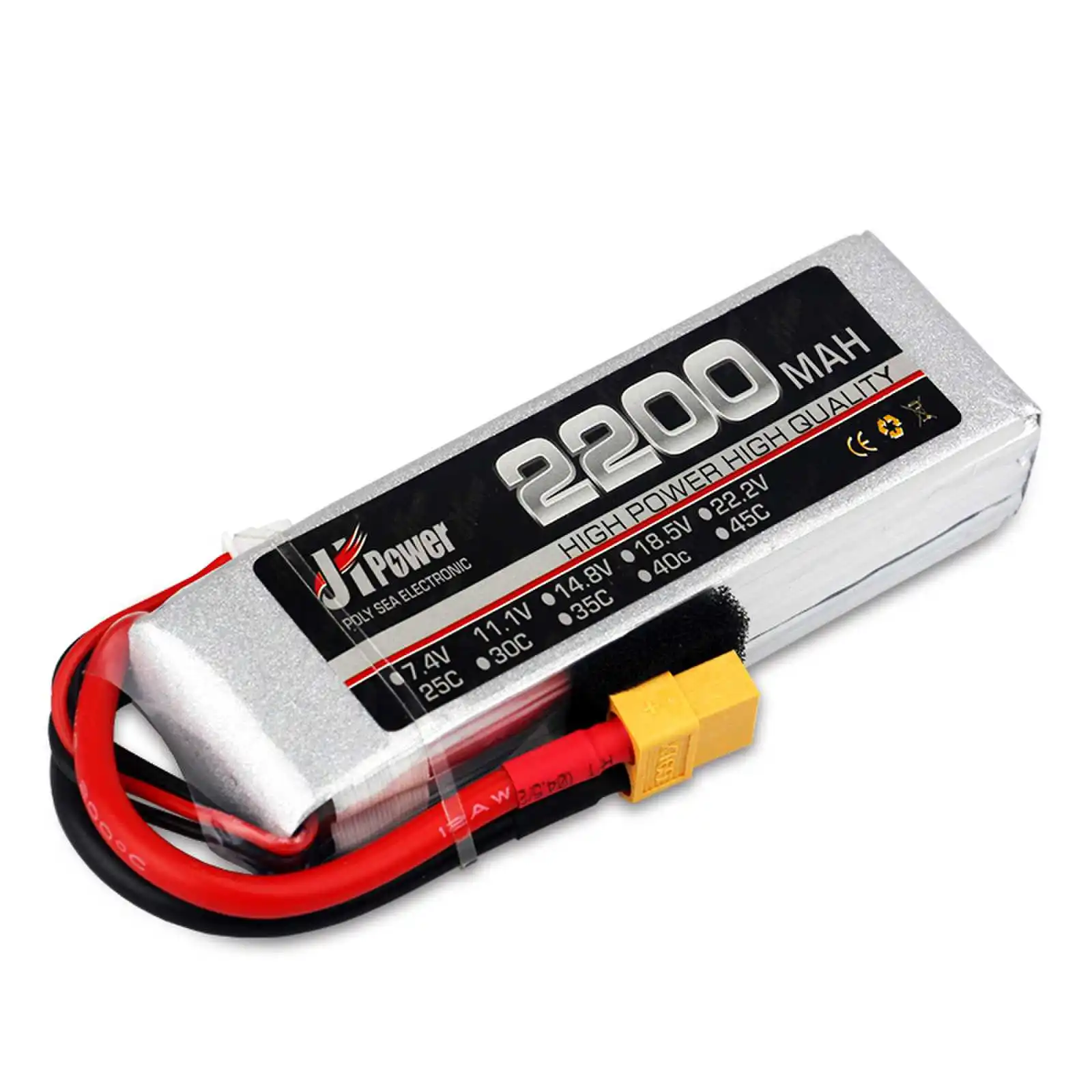 JH Power 2S 3S 4S 5S 6S RC LiPo Battery 7.4V 11.1V 14.8V 18.5V 22.2V 2200mAh 25C 35C 45C 75C for RC Car Helicopter Boat RC Drone