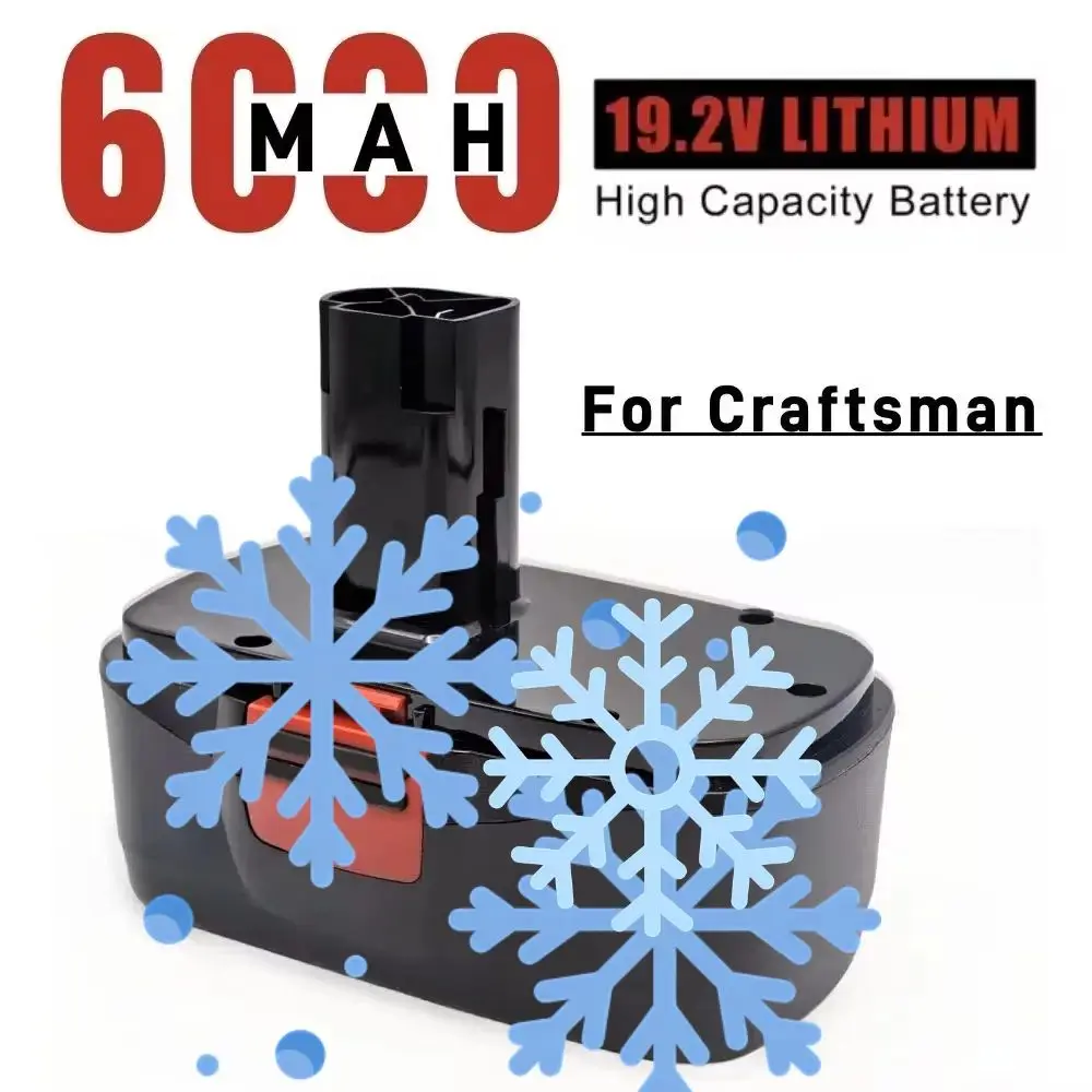 

For Craftsman 19.2 Volt 6000mAh Ni-MH Rechargeable Battery Compatible C3 DieHard 130279005 130279003 130279017 315.113753 3