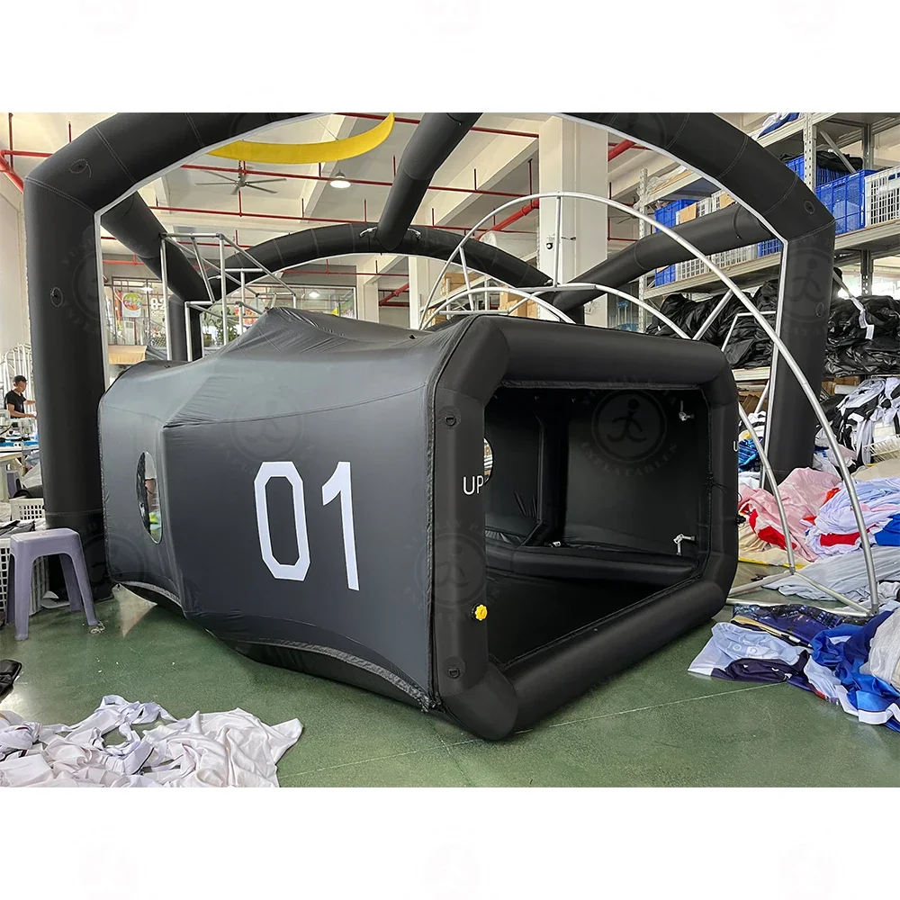 Custom Logo UV Protection Waterproof Inflatable Tent Large Camping Tent Outdoor Portable Glamping Cube Tent For Family Camping