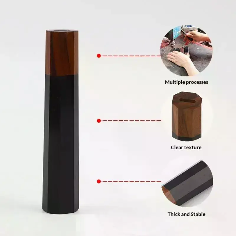 Octagonal Knife Handle For DIY Semi-finished Handmade Steel Knife Material Kitchen Knife Handle