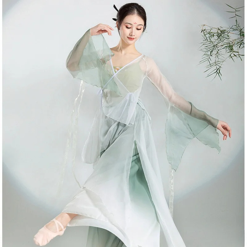 Classical Dance Clothes Set Saree Practice Clothes Chinese Dance Folk Dance Performance Clothes Classical Dance Clothes