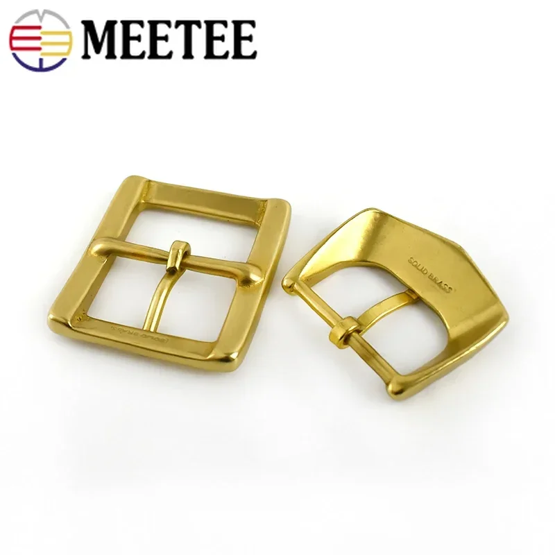 1Pc Meetee 45mm Solid Brass Belt Buckle Copper Pin Buckles Head for 4.3-4.4cm Belts DIY Jeans Clothe Decoration Accessories