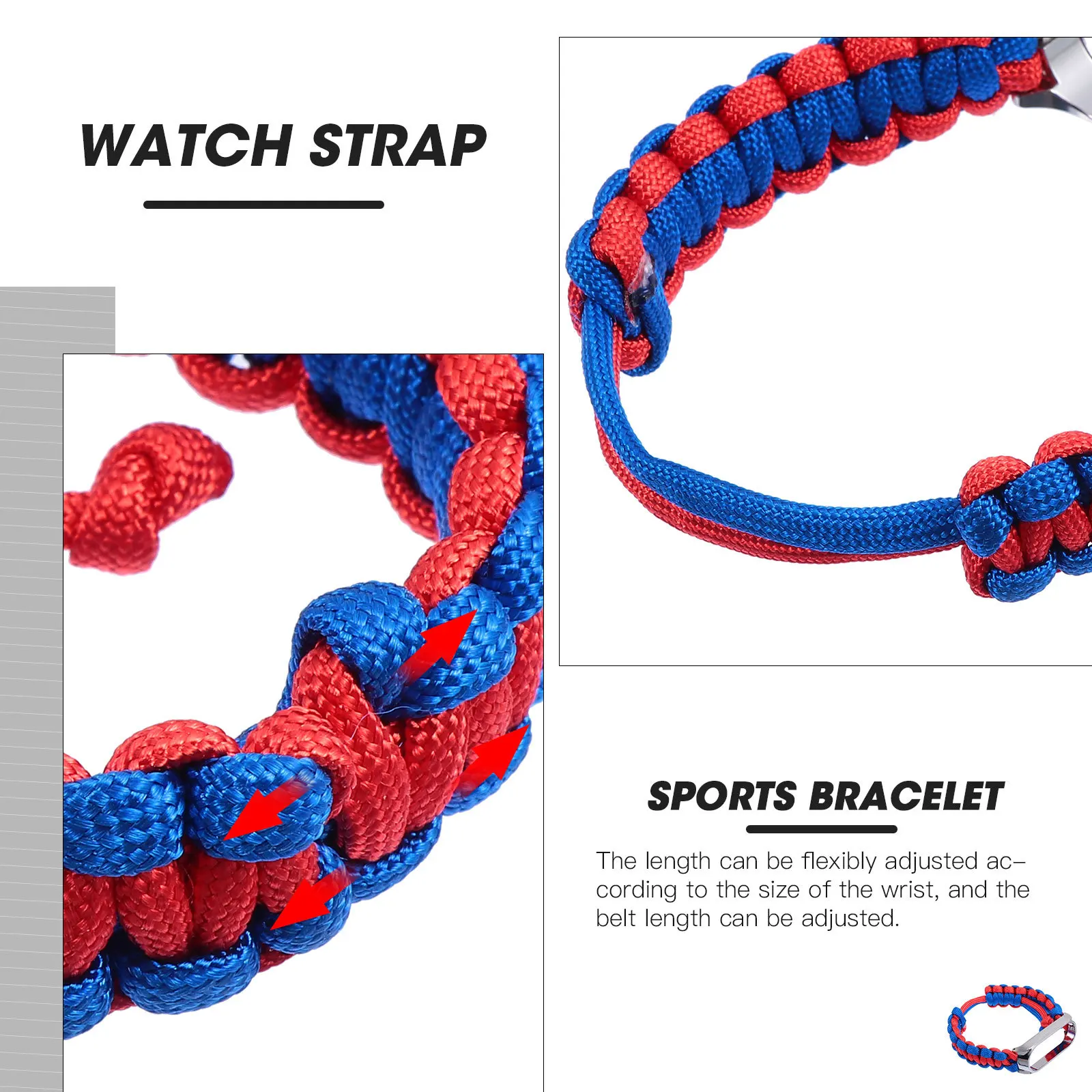 

Adjustable Silicone Wristband For 5 Zinc Alloy Watch Band Replacement Strap Sports Bracelet