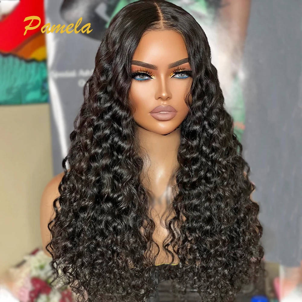 

Brazilian 250% High Density Human Hair Wigs 4x4 Lace Transparent Glueless Wig Long Curly Wigs For Women Ready To Wear And Go