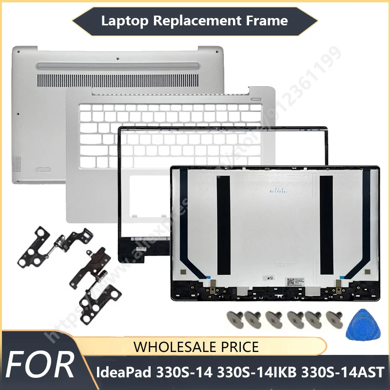 NEW For IdeaPad 330S-14 330S-14IKB 330S-14AST Laptop LCD Back Cover Front Palmrest Bottom Case replacement parts Shell Hinge