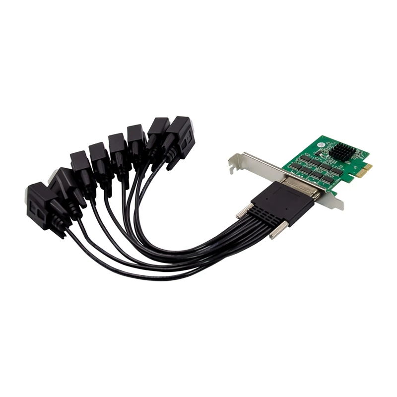 Expansion Card ST338 Pcie X1 17V358 8S Industrial RS232 Multi-Serial I/O Multi-Function Convenient Expansion Card Durable