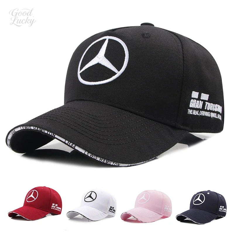 

Embroidered Car Baseball Cap Sport Running Adjustable Baseball Cap For Mercedes Benz C260 C200 C180 GLA/E/C Class E43 E260 E30