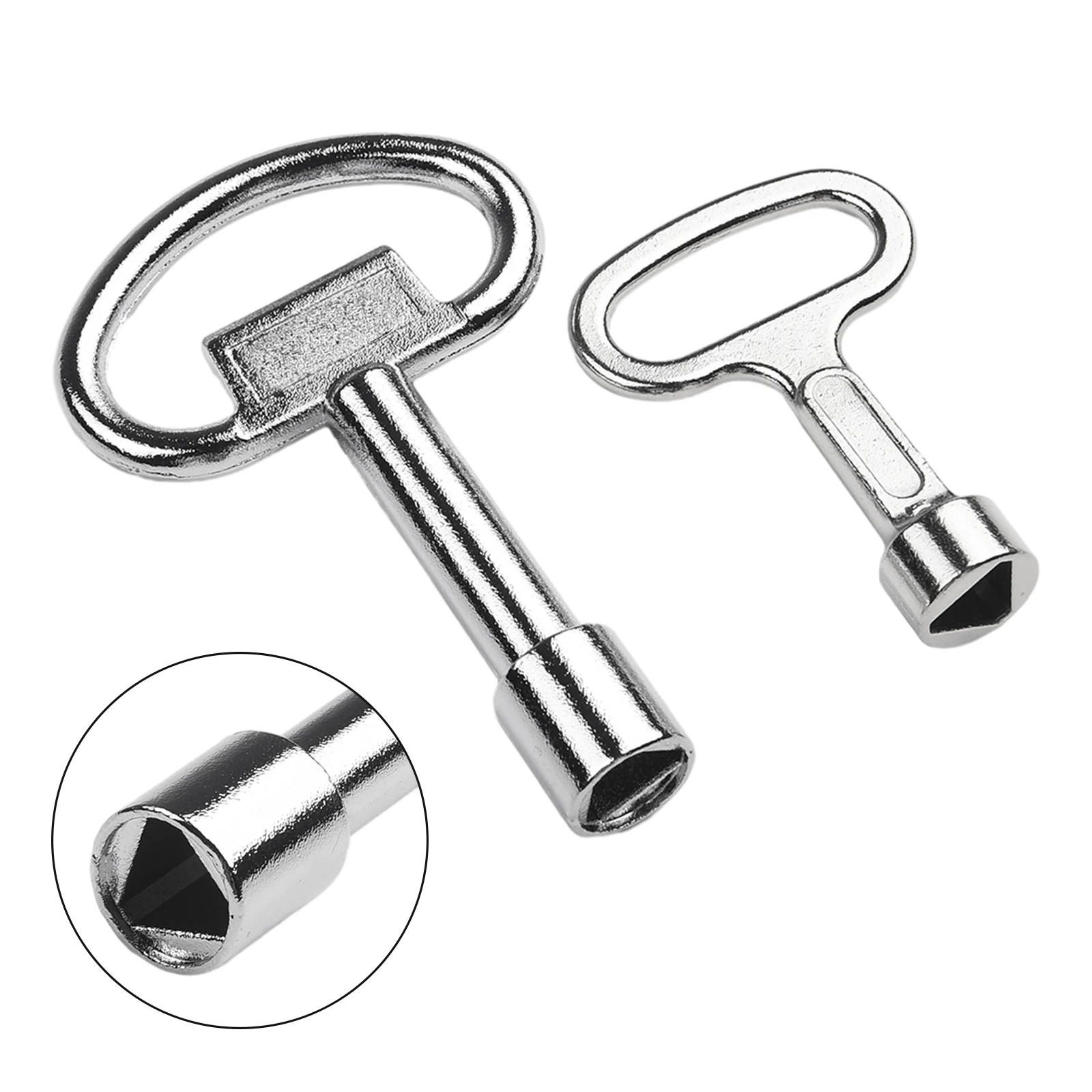 For Tap Water Valve Key with Zinc Alloy Material Silver Color Suitable for Switch Cabinets and Power Distribution Cabinets