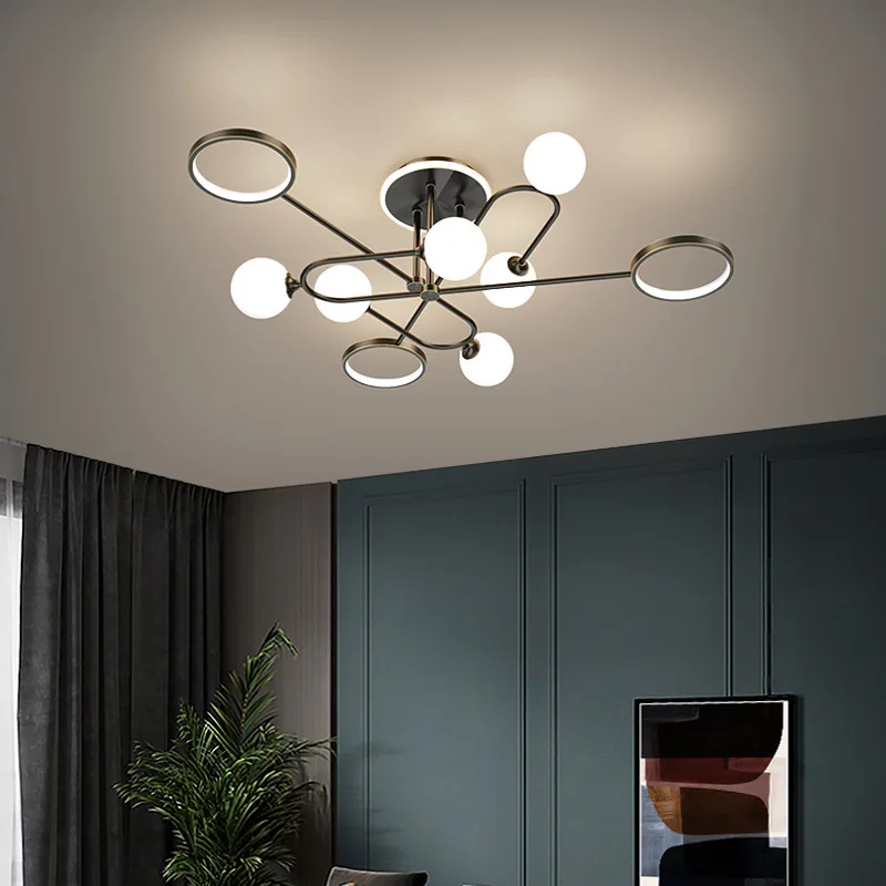 Nordic Modern Living Room Ceiling Light Simple Creative for Bedroom Dining Room Small-sized Lighting Fixtures Decor