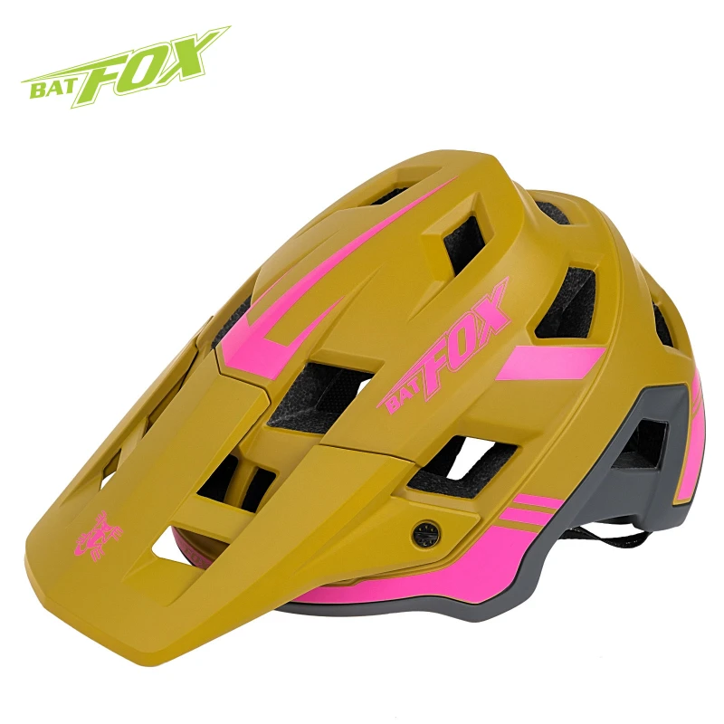 BATFOX Helm Fahrrad MTB Mountainbike leichte integrierte Form Erwachsene Fahrradhelm Downhill Männer und Frauen Fahrradausrüstung