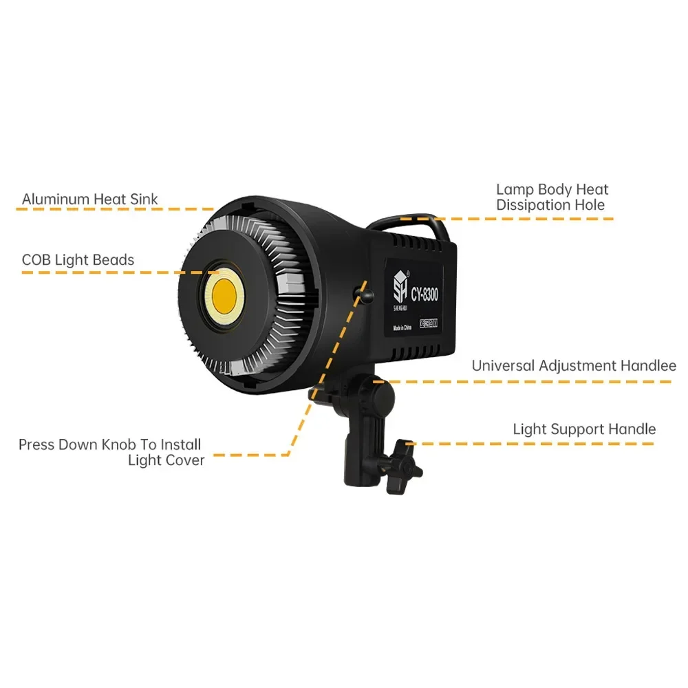 SH LED COB Video Light 90/100/115W Photography Lamp With Tripod Softbox Remote Control Video Light For Skit Video Photography