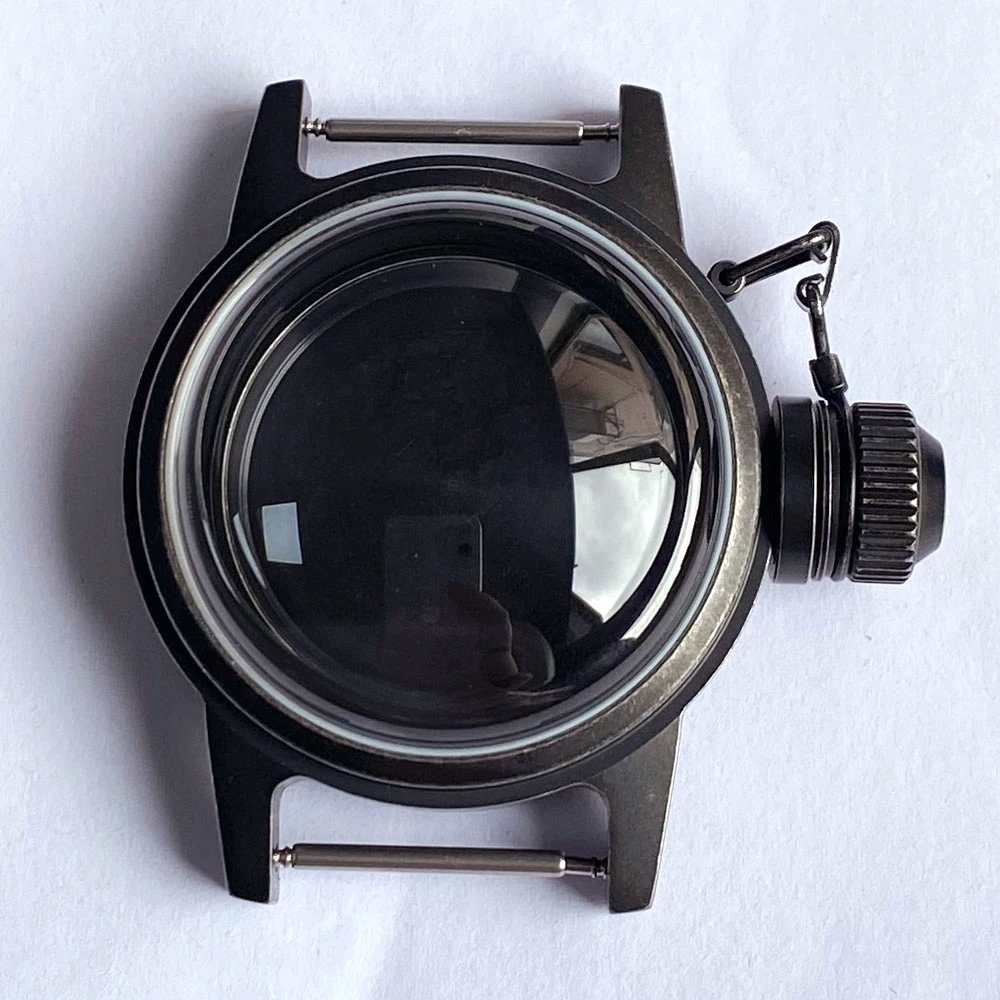 

Tandorio New 36mm World War II Military For Frogman Watch Case Black PVD PVD Coated Finish For NH34 NH35 NH36 NH38 ETA2824 Move