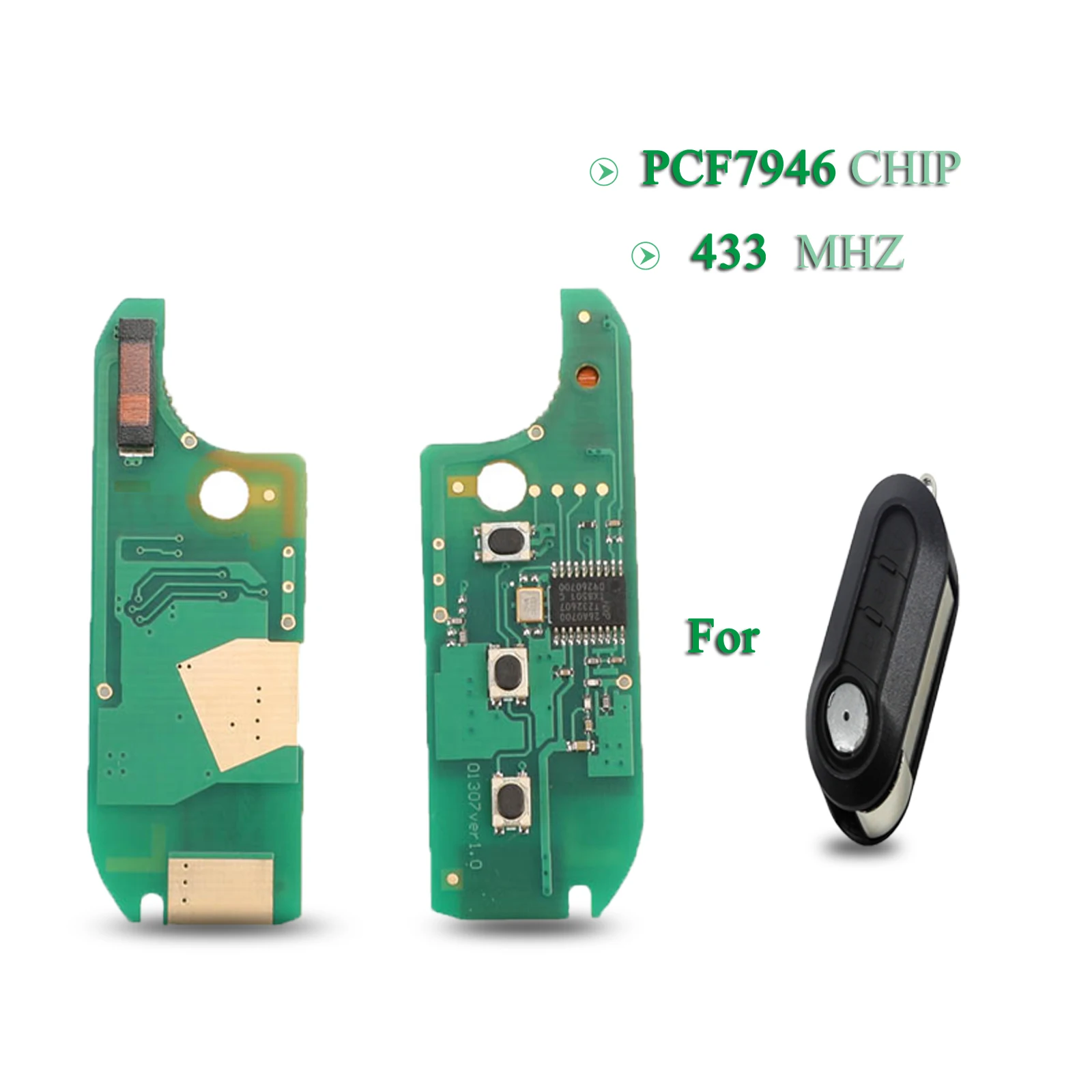 

Jingyuqin 433 МГц PCF7946 чип дистанционный Автомобильный ключ печатная плата для FIAT 500 Doblo Fiorino Grande Punto Evo Qubo