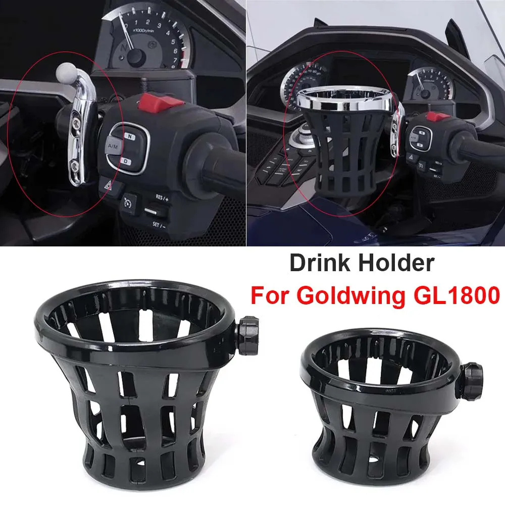 

For Honda Gold Wing Goldwing GL1800 GL 1800 2018+ Motorcycle Cup Holder Support Clutch Brake Perch Mounts Drink Holder Carrier