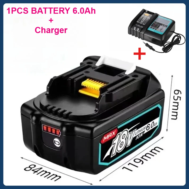 بطارية ليثيوم أيون 18 فولت مؤشر Avec De Batterie Pour Remplacer La Batterie D'outil Électrique Makita BL1850 BL1860 Prise Ue