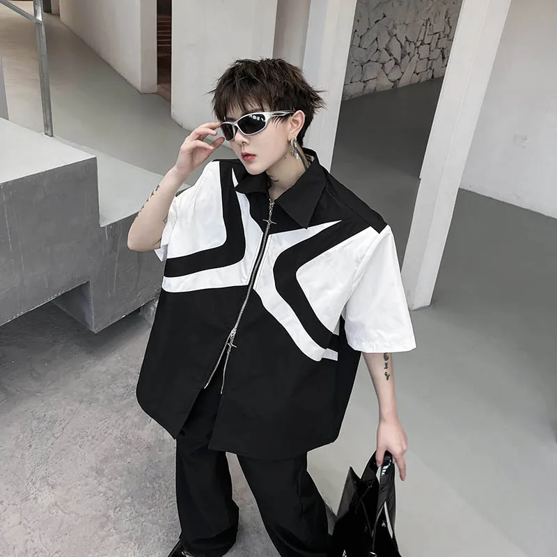 

American Sle Cleanfit oulder Padded Men's Loose Svel irt f Sve Outerwear Zipper Crossbody Casual irt