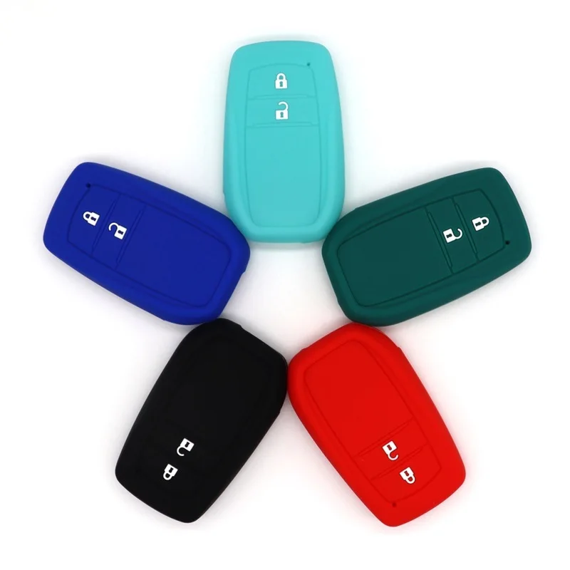 

Silicone key cover is suitable for Toyota Camry RV4 Rongfang Weilan Da Prado Asian Dragon car key cover shell 2 keys