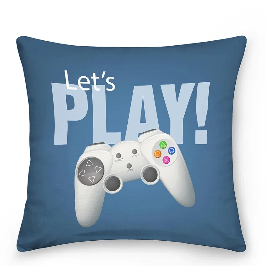 45x45cm Boy Gamer Print Pillowcase Bedroom Decor Video Game Cushion Cover Home Gamepad  Gift pillow covers decorative