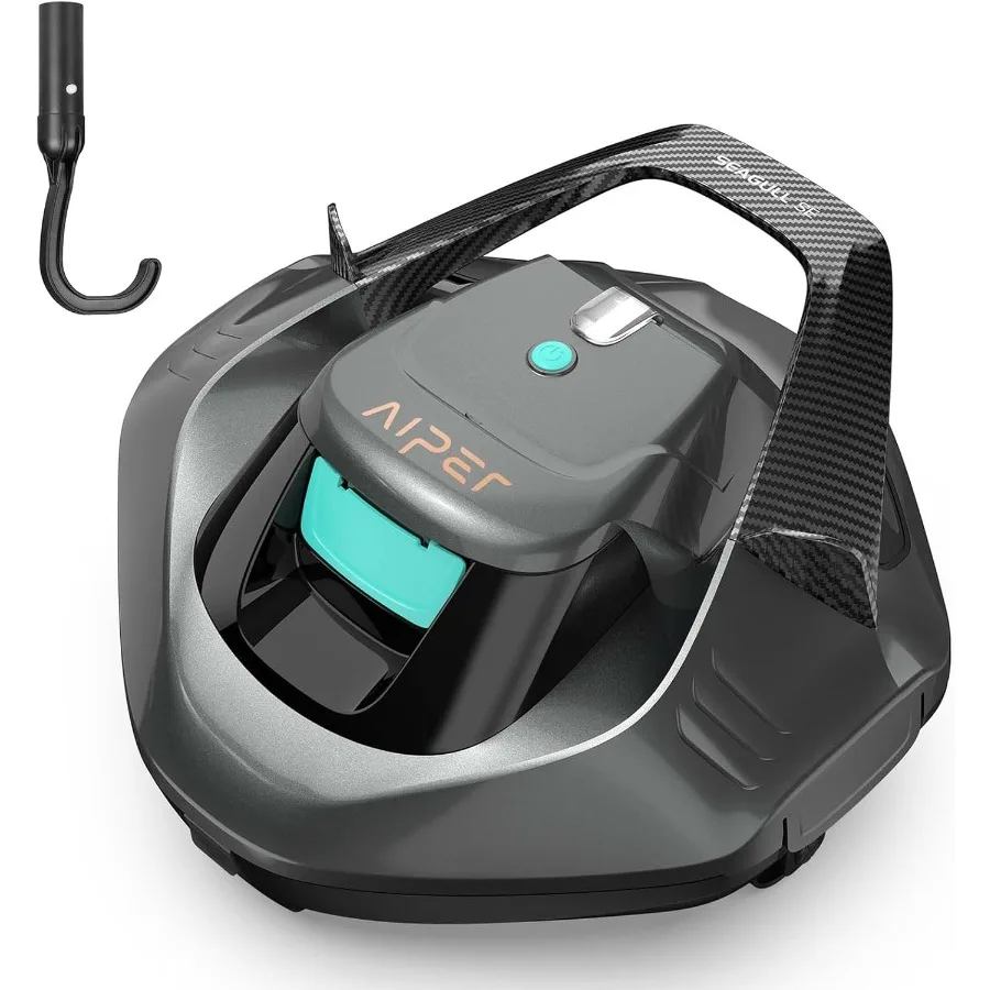 

Renewed Cordless Robotic Pool Cleaner Pool Vacuum with Self-Parking Technology Portable Ideal for Above-Ground Flat Pool