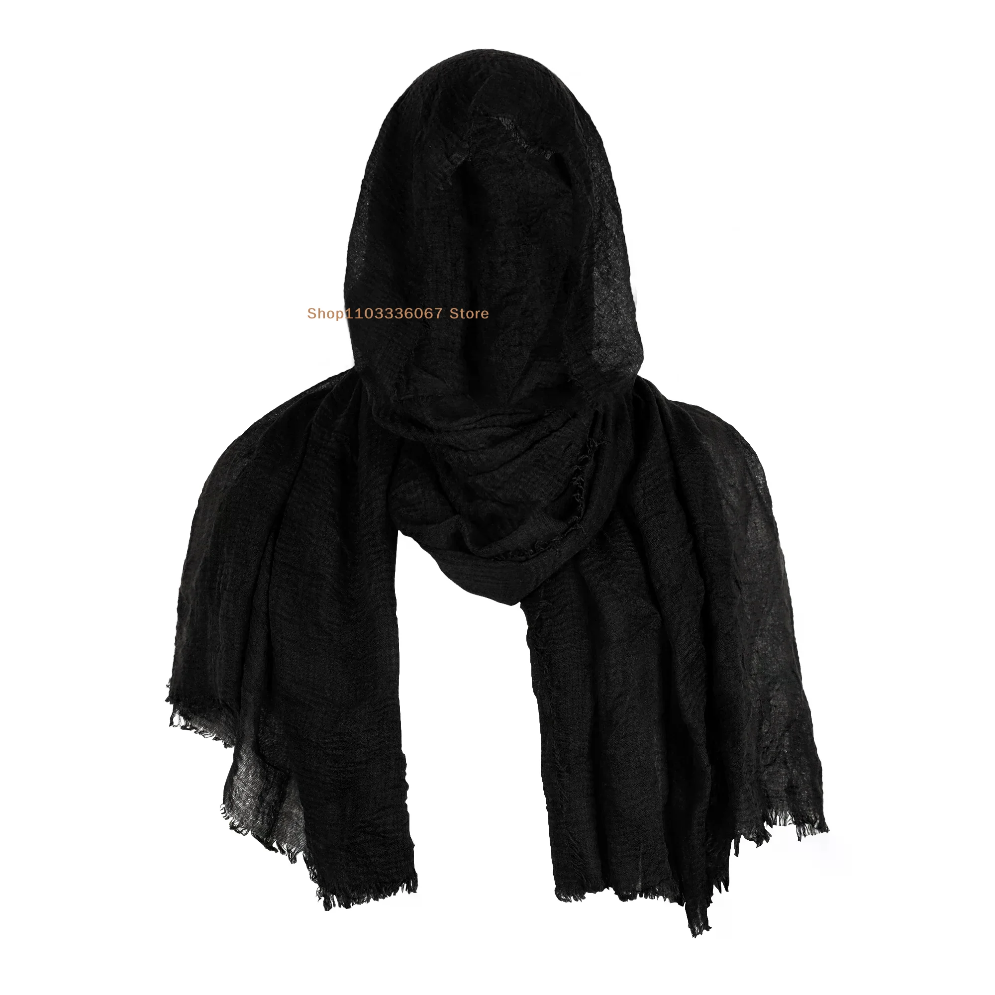 【HLS】【HB】Men's Medieval Retro Hood Scarf, Pirate Wrap Cloak Renaissance Style For Halloween Masquerade Cosplay