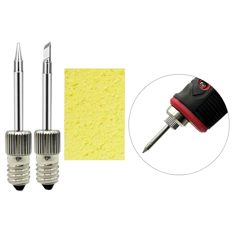 Soldering Tips USB Soldering Iron Head Replacement Soldering Iron Tips Welding Head for E10 Interface(Tip B+Tip K)