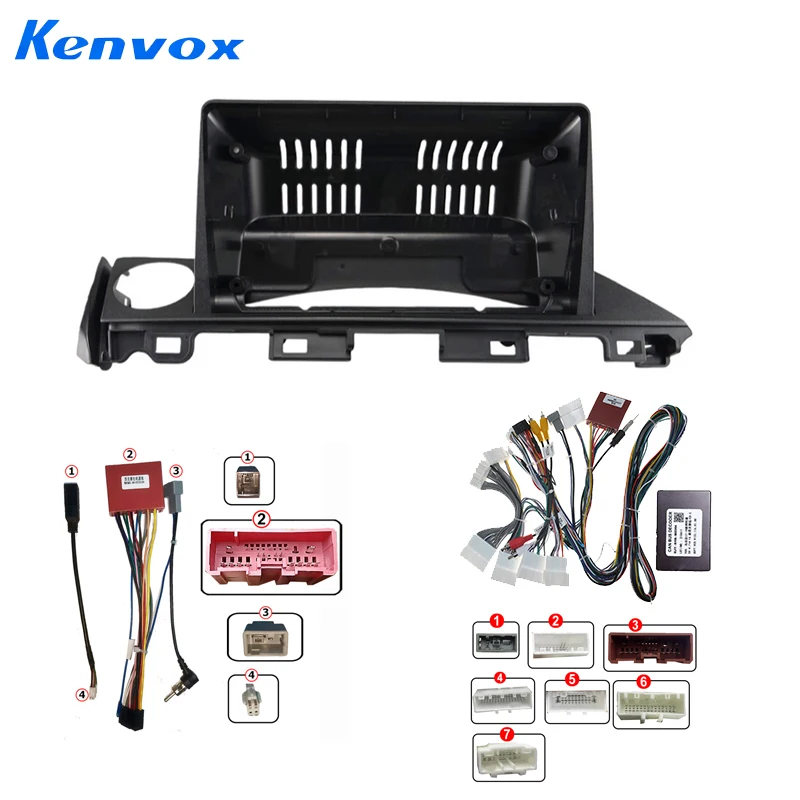 9 Inch Car Frame Fascia Canbus Box Adapter Deceoder Android Radio Dash Fitting Panel Kit For Mazda 6 Atenza 2015-2018