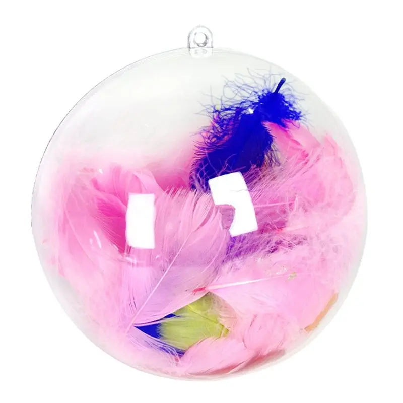 IALJ-Clear Fillable Plastic Ornament Balls 60Mm 30Pcs Spheres 2.36In DIY Christmas Holiday Decor