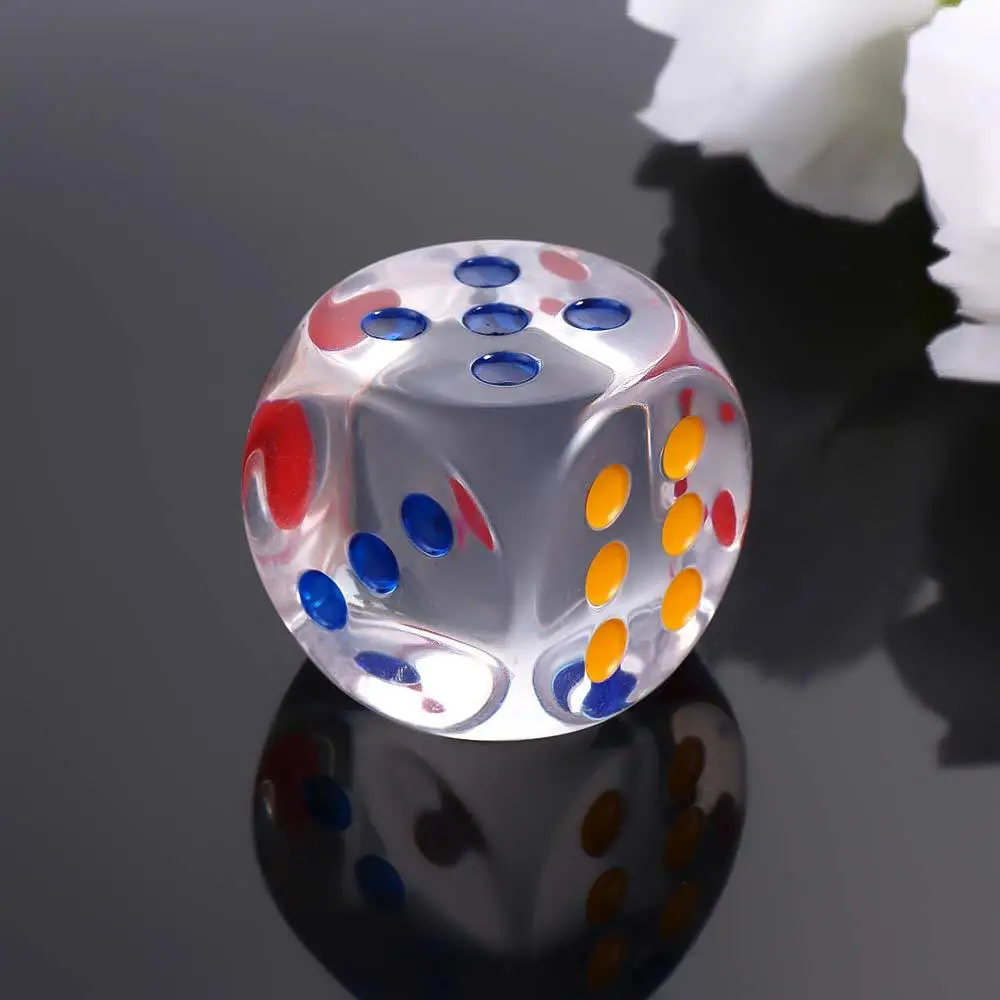 

Toy Gift Board Games Transparent Dice Playing Games Puzzle Game Desktop Game D6 Dice 6 Sided Dice Game Toys Square Point Dice