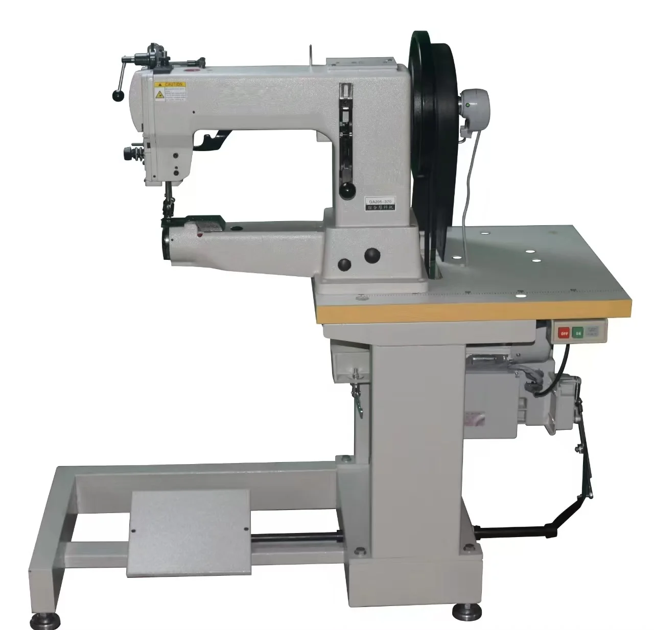 Máquina de coser calzado GSB-205-370, máquina de coser para cuero con base cilíndrica y alimentación compuesta