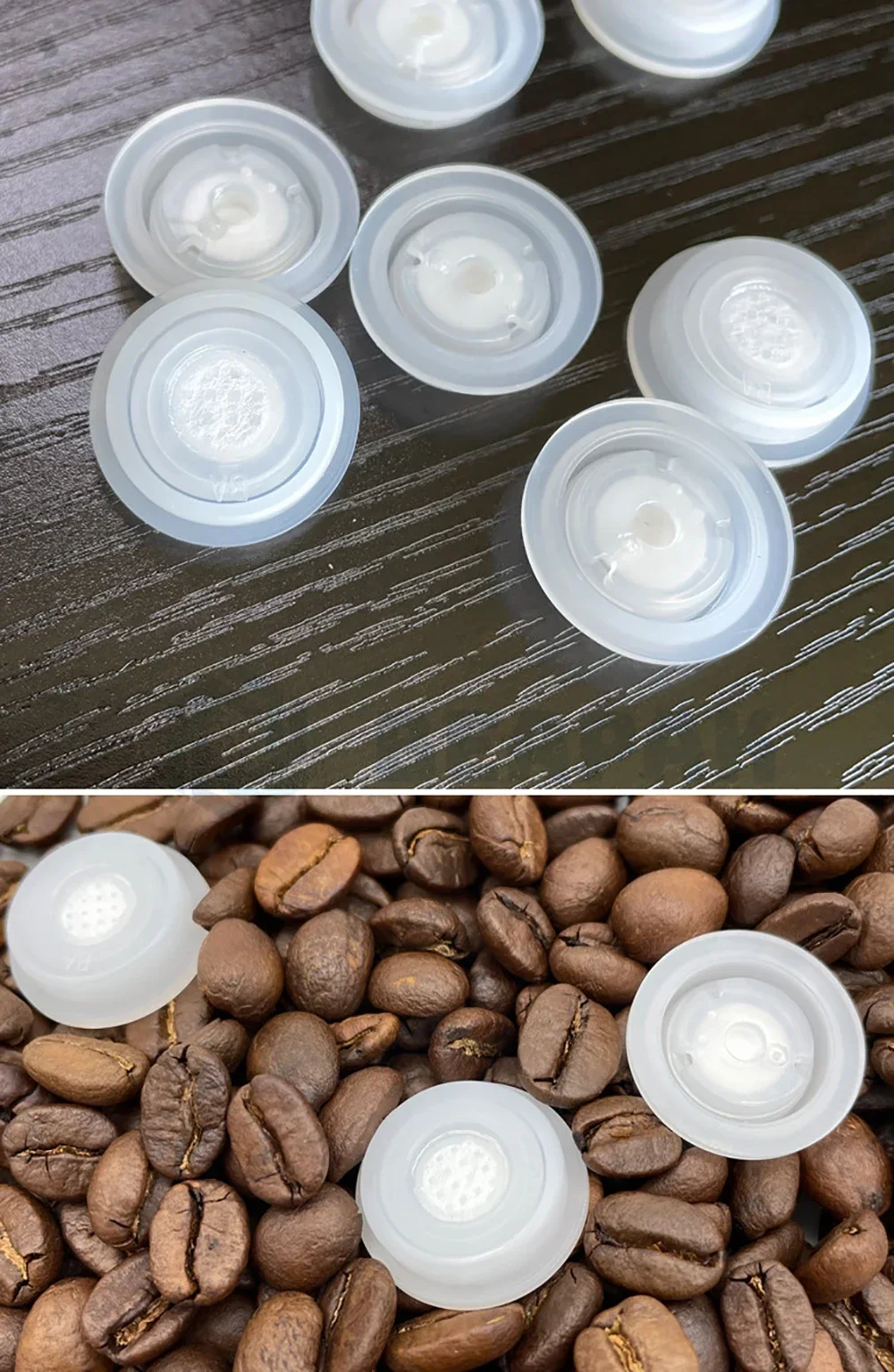 1000pcs Plastic Small One Way Gas Valve Exhaust Ventilation Vent Air Degassing Coffee Valve for Kraft Paper Food Bag Packaging