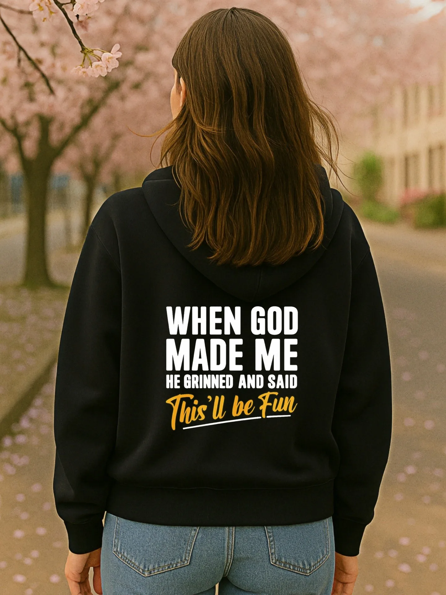 Sudadera con capucha esencial para mujer, estampado de letras, estética informal, tela suave, uso diario informal, para adolescentes