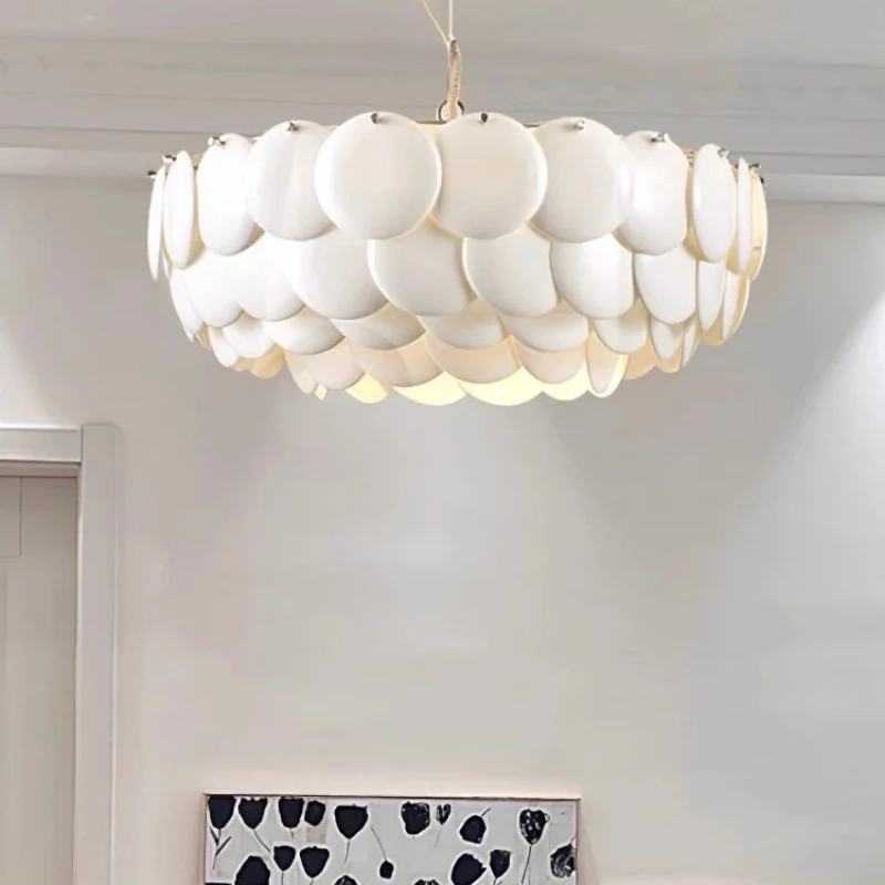 

French ceramic bone chandelier villa dining room bar living room chandelier