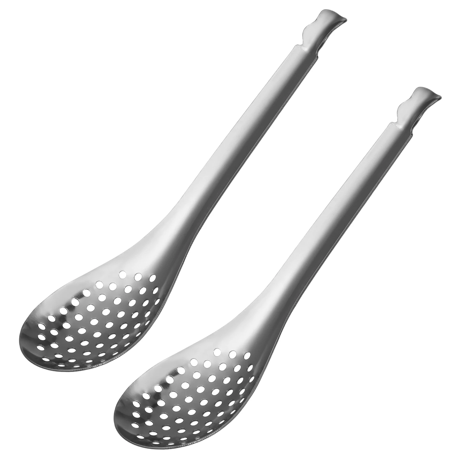 

2pcs Steel Colander Slotted Colander For Cooking Spoon for Caviar Strainer High Density Hole Fine Mesh Kitchen Bar Tool