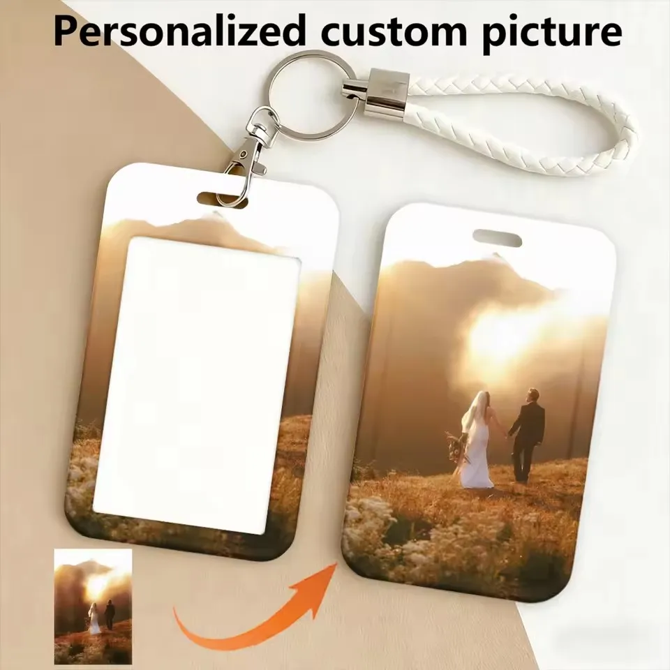 Customized Card Holder Photos Name Luggage Tags Vacation ID Cards Travel Wedding Decoration Gift Custom Double-Sided Luggage Tag