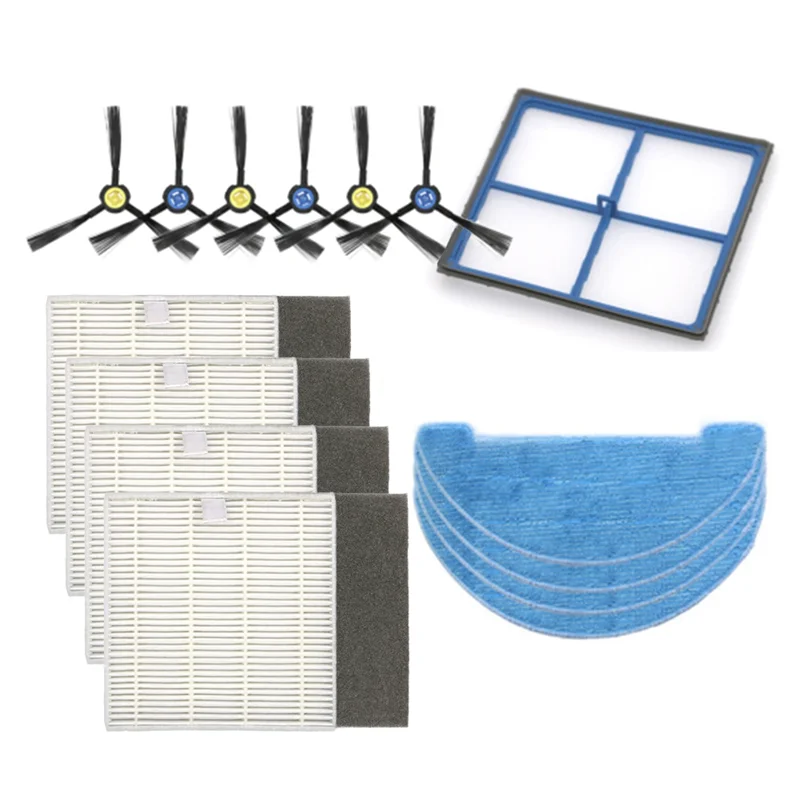 Parti di ricambio di alta qualità per Ilife V8 V8S X750 X7 Robot aspirapolvere filtro schermo spazzola laterale panno mop