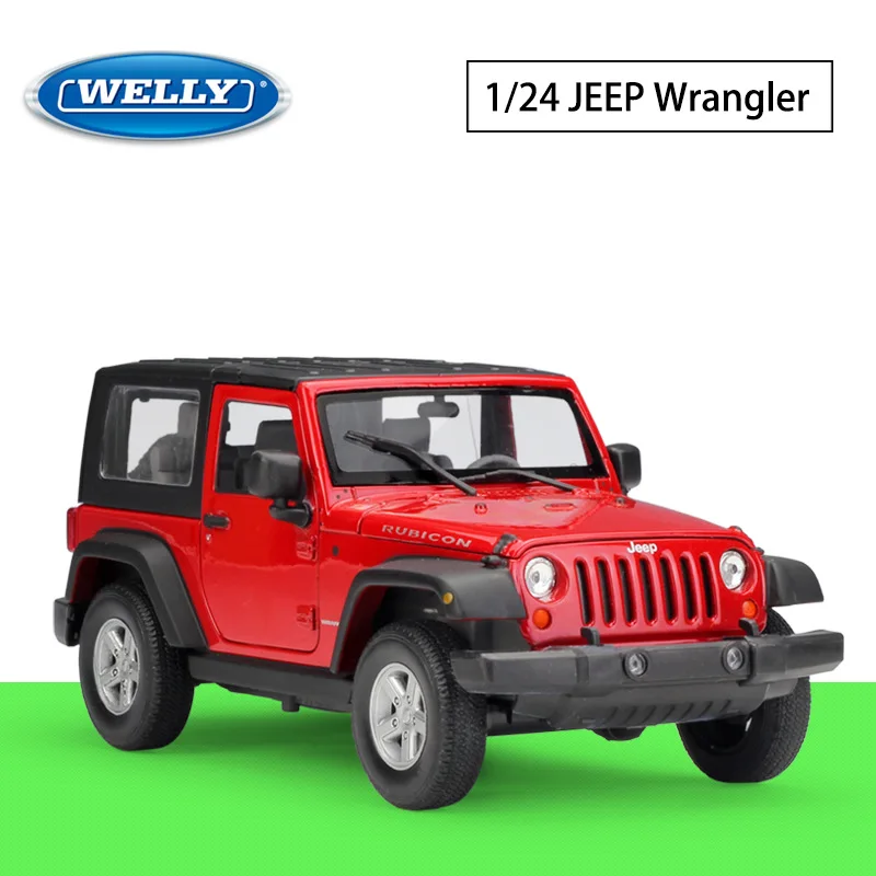 

WELLY 1:24 2007 Jeep SUV Wrangler Car Model Simulated Alloy Toys Convertible Car Models Boys Hobbies Collection Decoration Gifts