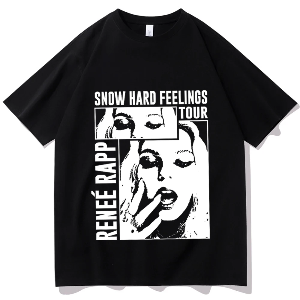 Reneé Rapp Snow Hard Feelings Tour 2024 T-Shirts Reneé Rapp Music Shirt Fan Gift Unisex O-Neck Short Sleeve Shirts