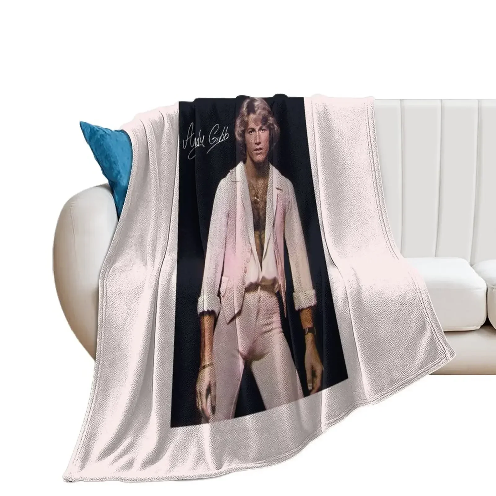 Andy Gibb poster Throw Blanket Soft Personalized Gift Baby Blankets